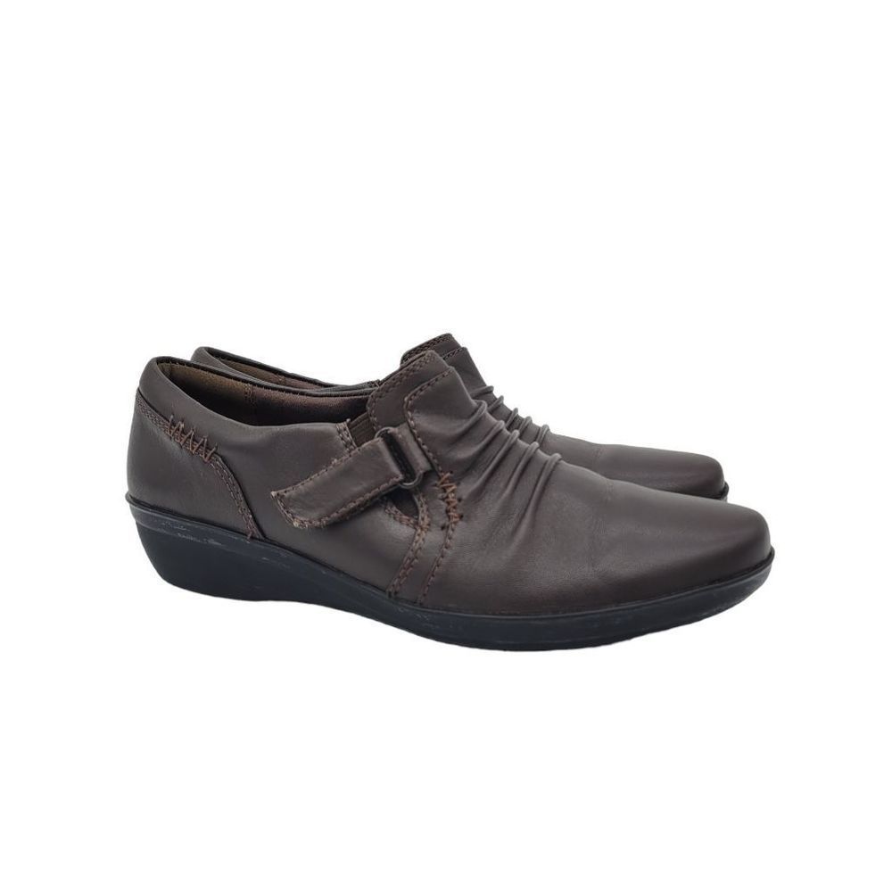 Clarks Coda Everlay Brown Leather Flats